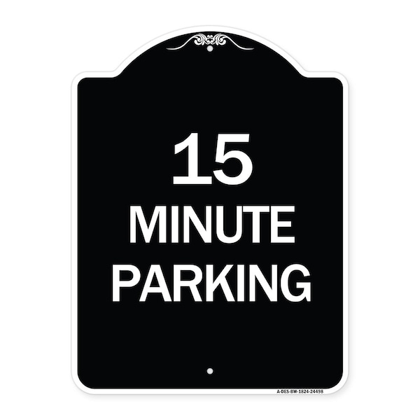 2 Hour Parking Parking for Customers Heavy-Gauge Aluminum Sign, 24" x 18", BW-1824-24498